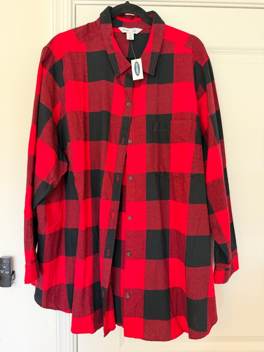 NWT Old Navy Red & Black Buffalo Plaid Button-Up Shirt